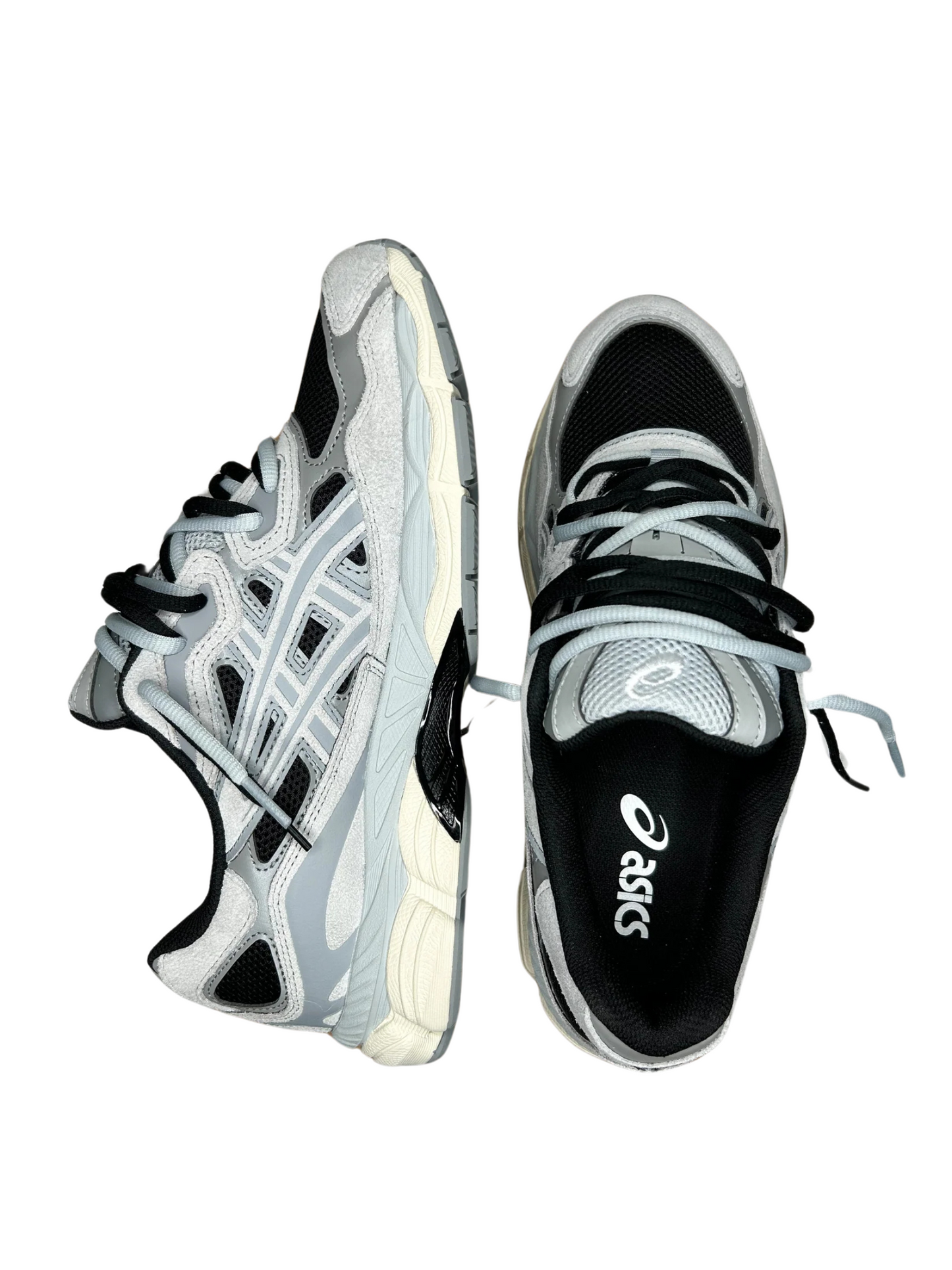 DOUBLE LACED GEL NYC BLACK/PIEDMONT GREY