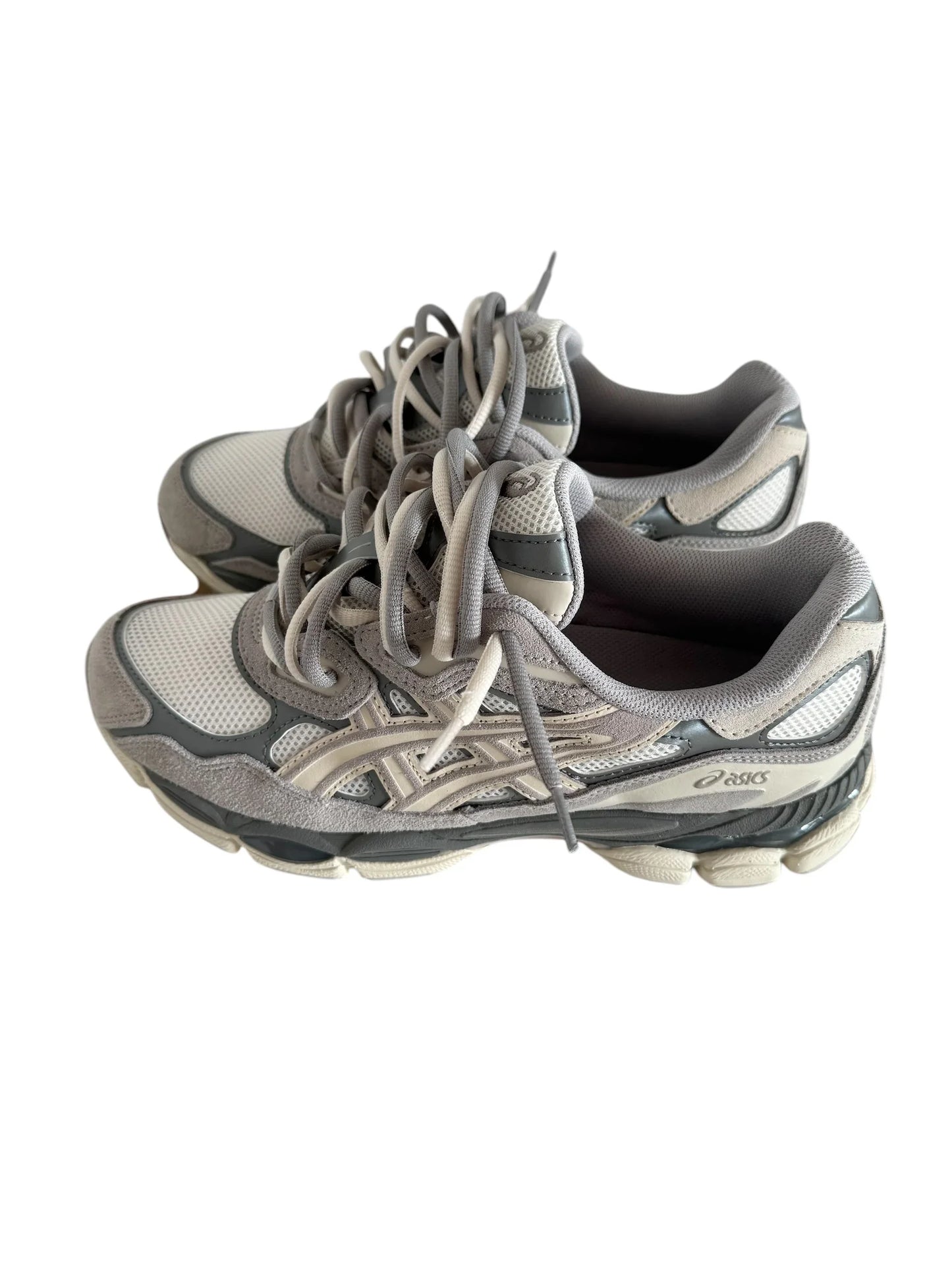 DOUBLE LACED GEL NYC CREAM/OYSTER GRAY